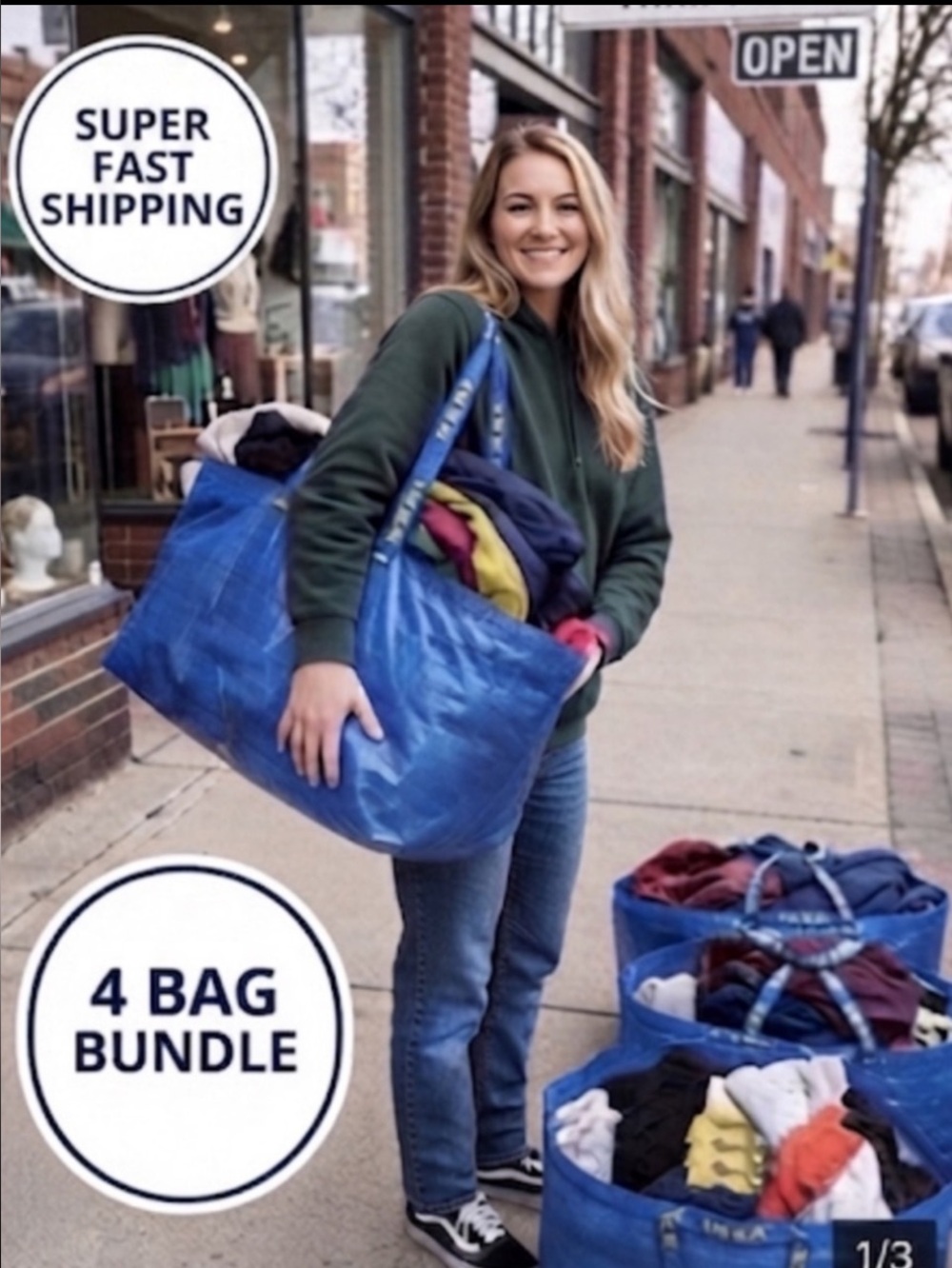 IKEA Frakta Bags, 4 bags included, New moving bags